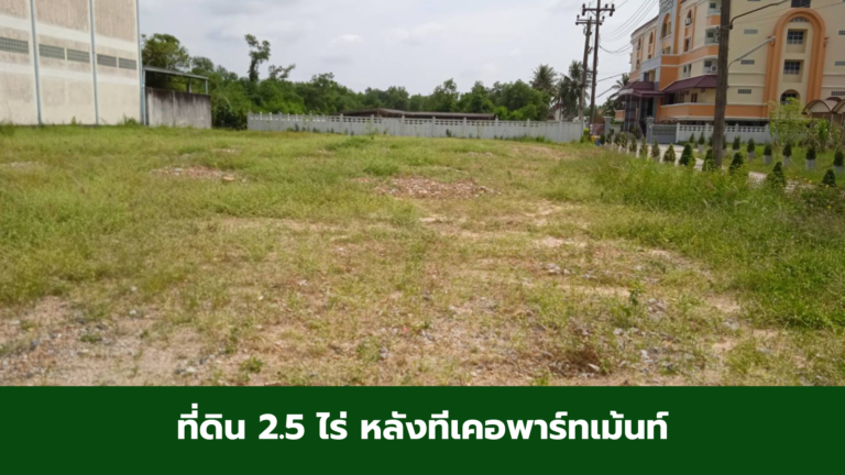 Read more about the article [ ขาย/เช่า ] ที่ดิน 2.5 ไร่ หลังทีเคอพาร์ทเม้นท์